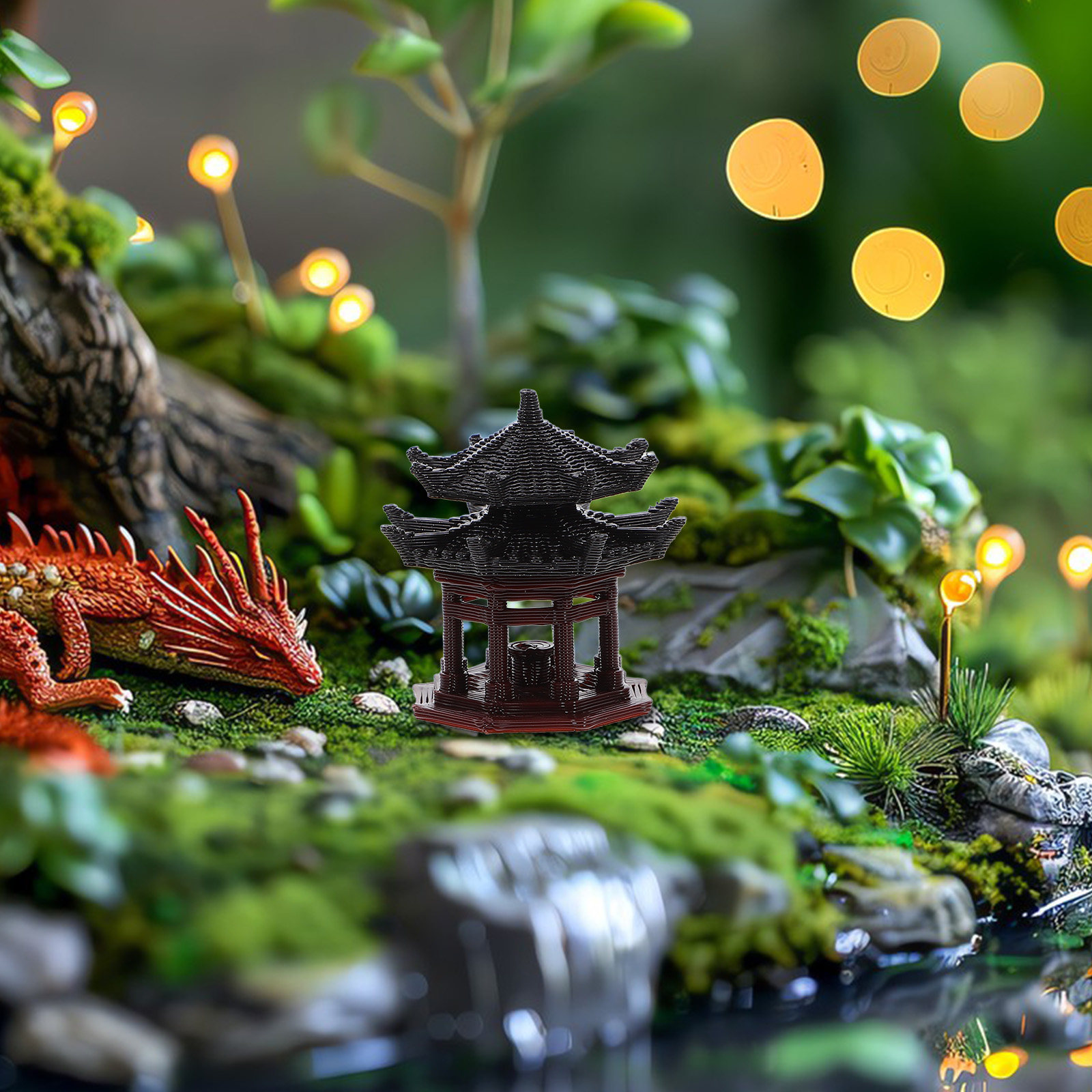 Delikatna plastikowa ozdoba w  – Bonsai Garden Landscape Design recenzja i cena