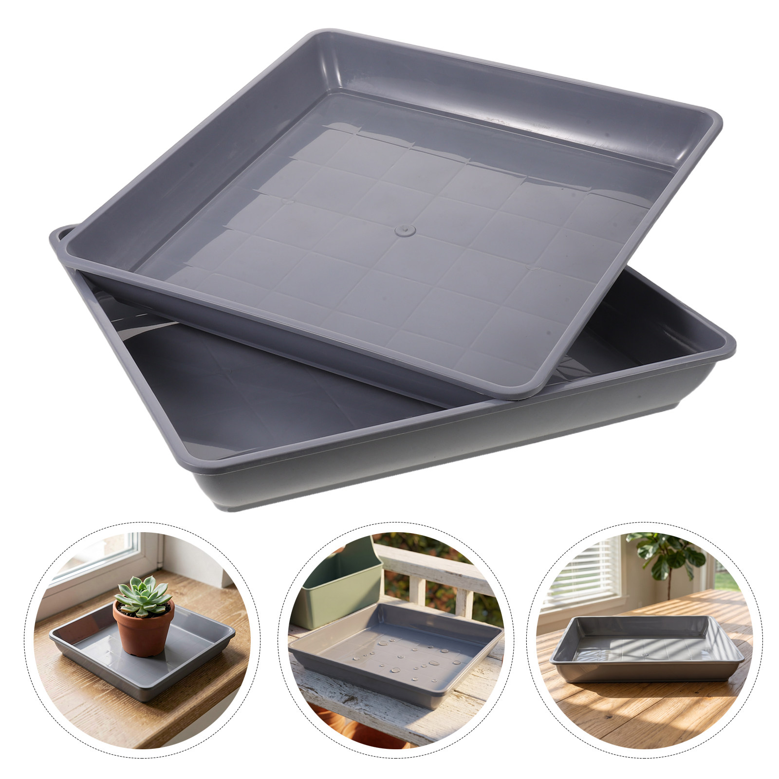 2 sztuki kwadratowych, plastik – Drip Tray Saucer recenzja i cena