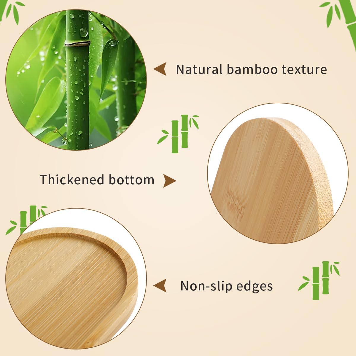 4 szt. Bambusowe podstawki pod – Drip Tray Saucer recenzja i cena